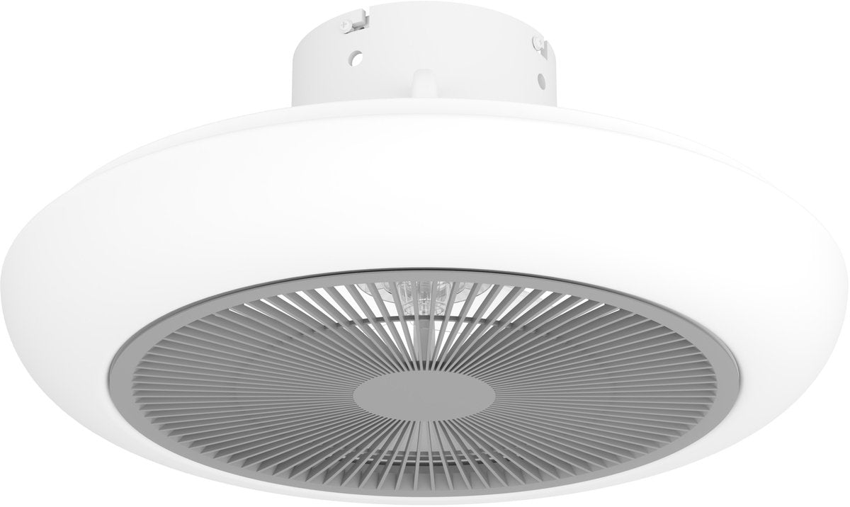 Eglo sayulita plafón con ventilador - 45,5cm - ac mayor duración - blanco|gris - regulable - 3 posiciones