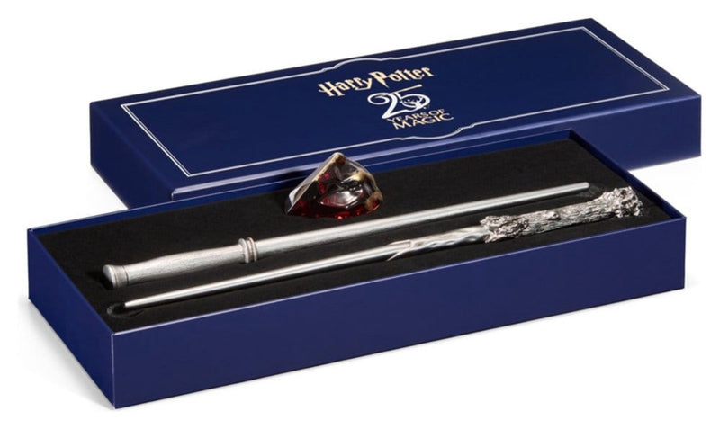 Collezione Noble, bacchetta magica per festeggiare Harry Potter, bacchette magiche per il 25° anniversario di Harry Potter e set di pietre filosofali
