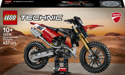 Lego Technic Ducati Desmo450 MX Factory Motocicletta Giocattoli per Bambini 42238