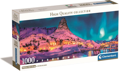 Clementoni - puzzle - 1000 pezzi - panorama paesaggio notturno - puzzle per adulti - collezione di alta qualità