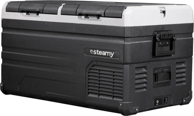 Steamy-e dual zone electric compressor cool box - dual zone - 72 liters - 12v and 230v - for car and camping - black