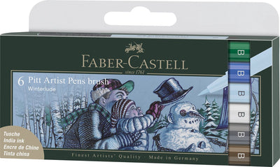 Pennello Faber-castell - penna da disegno - penna pitt artist - 6 pezzi - inverno - fc-167176
