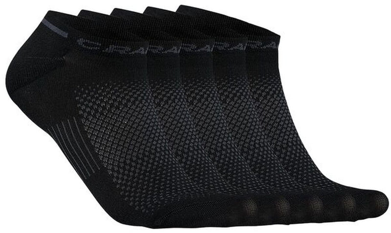Calzini sportivi unisex Craft Active Shaftless, confezione da 5 - neri
