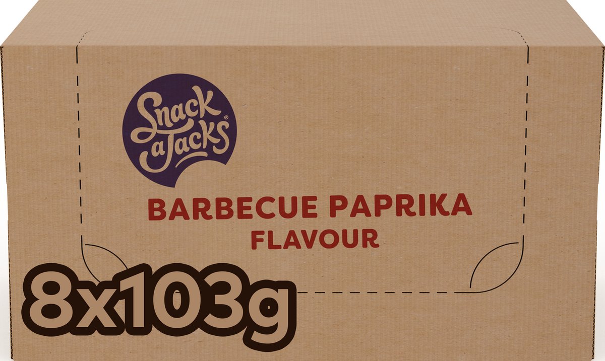 Snack a jacks rice waffle barbecue pepper - snack - 8x103 grammi