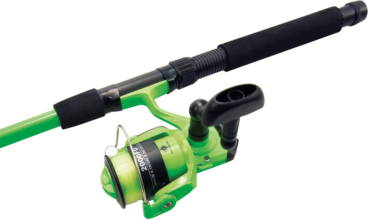 Albatros tele combo green 210 - telescoop hengelset - 210cm - werpgewicht 10-35gr - inclusief nylon lijn