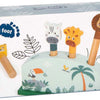 Small foot - gioco a forma di animale in legno safari fsc