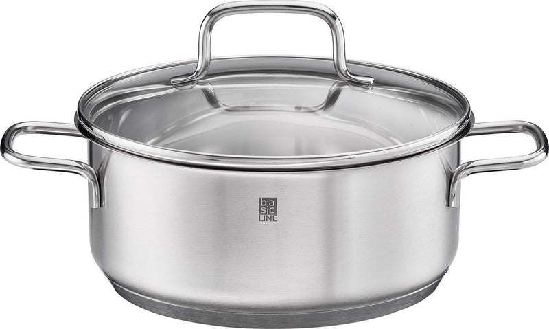 Rösle basic line - basic line kookpan laag ø 20 cm - roestvast staal - zilver -