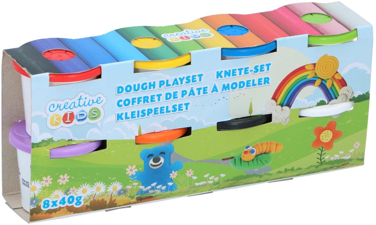Set di argilla creativa per bambini - 8x40 g - set da gioco in argilla per bambini - set di argilla da modellare
