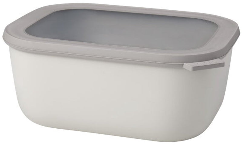 Mepal - caja de almacenamiento de alimentos circular multitazón - 3000 ml - rectangular - blanco nórdico