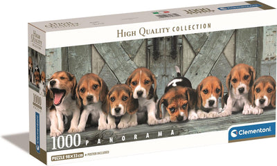 Clementoni - puzzle - 1000 pezzi - panorama beagles - puzzle per adulti