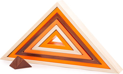 Giocattoli da stack a triangolo in legno bigjigs