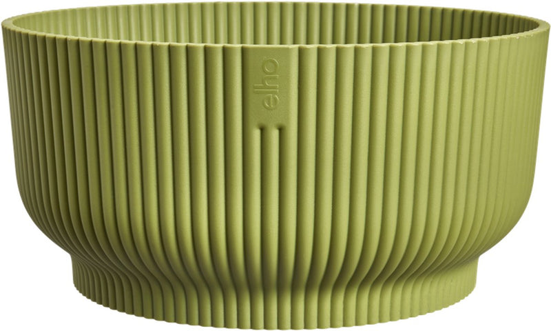Elho vibes fold bowl 25 - cuenco para plantas de interior - 100% plástico reciclado - ø 24,9 x h 12,1 cm - verde helecho
