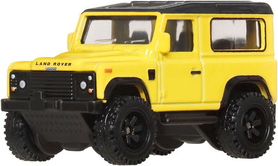 Hot wheels car culture hw todoterreno land rover defender 90, coche, 3 años, metal, plástico, negro, amarillo