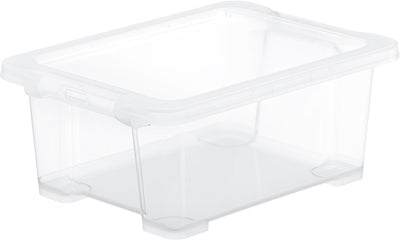 Caja de almacenamiento básica Rotho core - juego de 4 - apilable - 11 litros