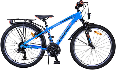Bicicleta para niños Volare Cross - Niños - 24 pulgadas - Azul - 18 engranajes - Dos frenos de mano