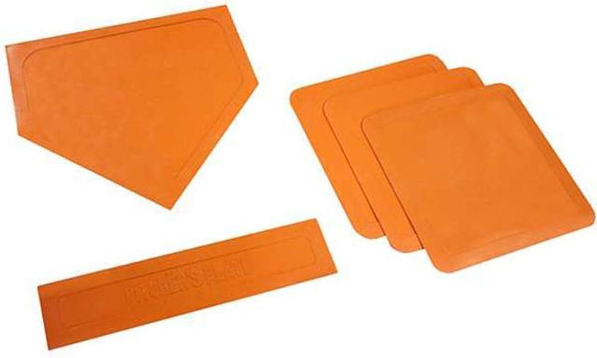 Basi da baseball senza marchio senza marchio | set base buttare giù | arancione