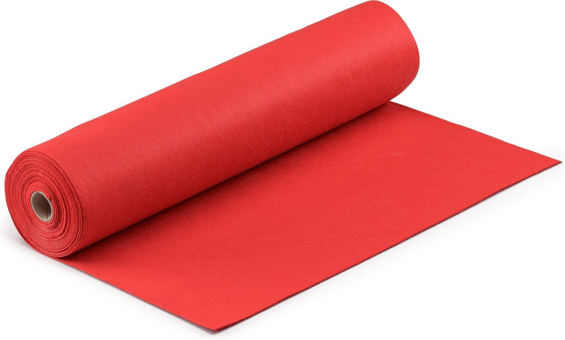 Vaessen creative fieltro en rollo - rojo brillante - 1 mm - 45 cm x 5 m