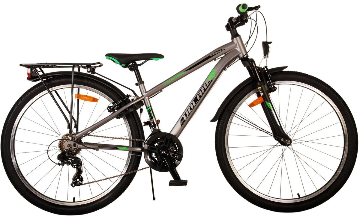 Volare Cross Kinderfiets - Jongens - 26 inch - Grijs - 18 versnellingen - Twee handremmen