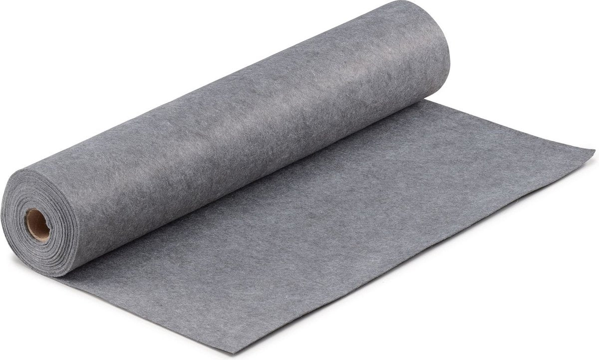 Vaessen creative fieltro en rollo - gris - 1 mm - 45 cm x 5 m