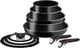 Tefal ingenio easy cook clean - juego de sartenes - 10 piezas - no apto para inducción - apilable - mango extraíble