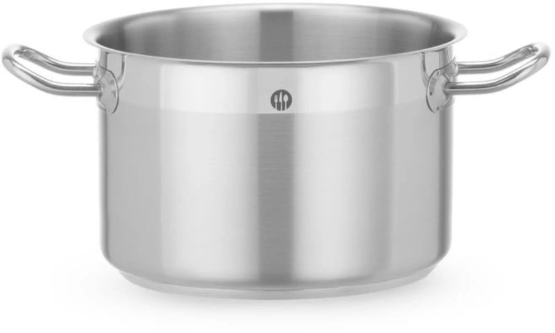 Pentola Hendi medio alta - acciaio inox - fondo a induzione - senza coperchio - 4 litri - diametro 20 cm x 13,6 cm - argento - per tutte le fonti di calore