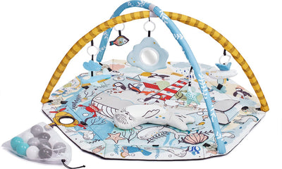 Kinderkraft smartplay sea - alfombra de juego - arcos de juego - 5 juguetes extraíbles
