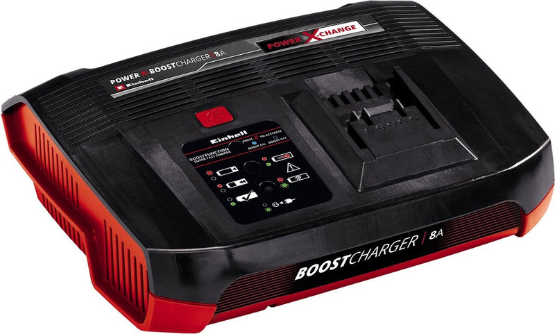 Cargador de refuerzo Einhell - power x-change - 18 v - capacidad de carga 8a - soporte de pared integrado - apto para todas las baterías power x-change