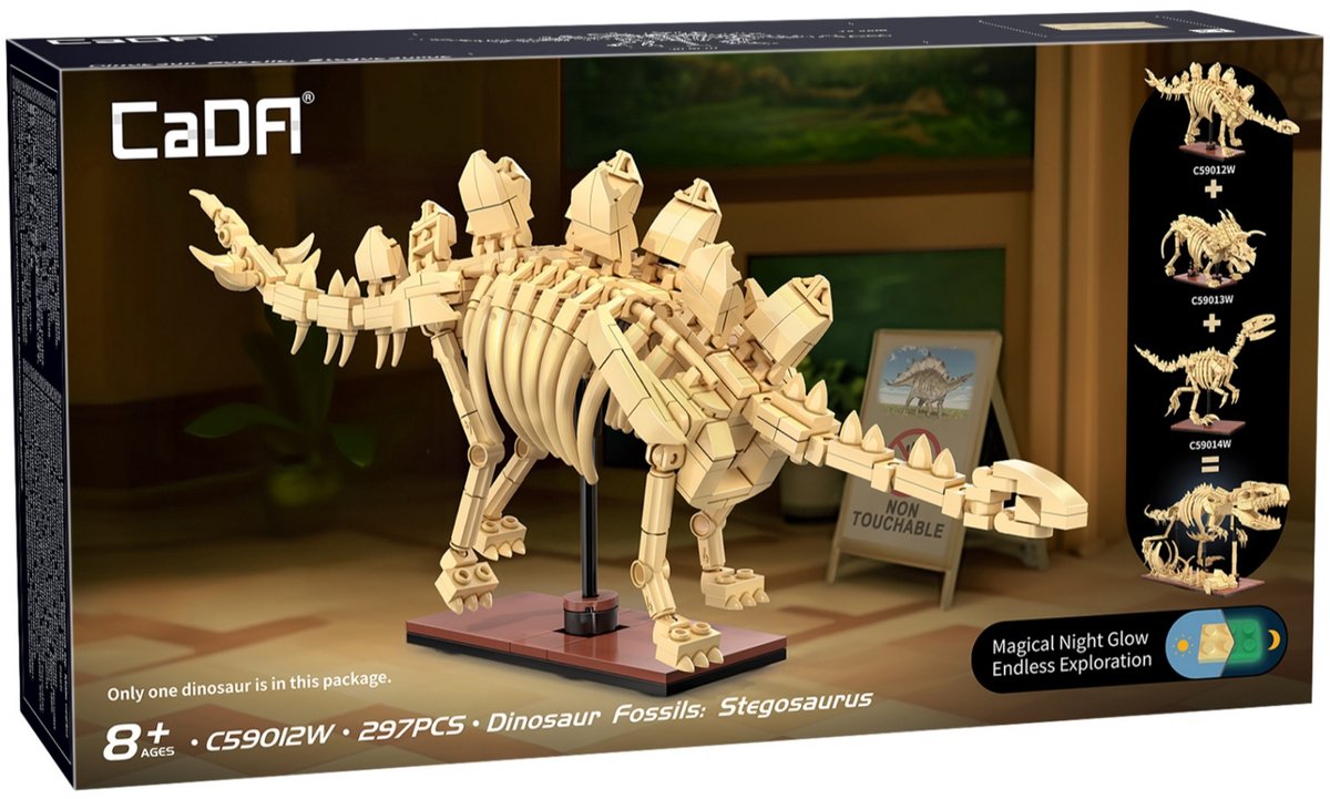Cada | serie creativa - fossili di dinosauro stegosauro 297 pezzi