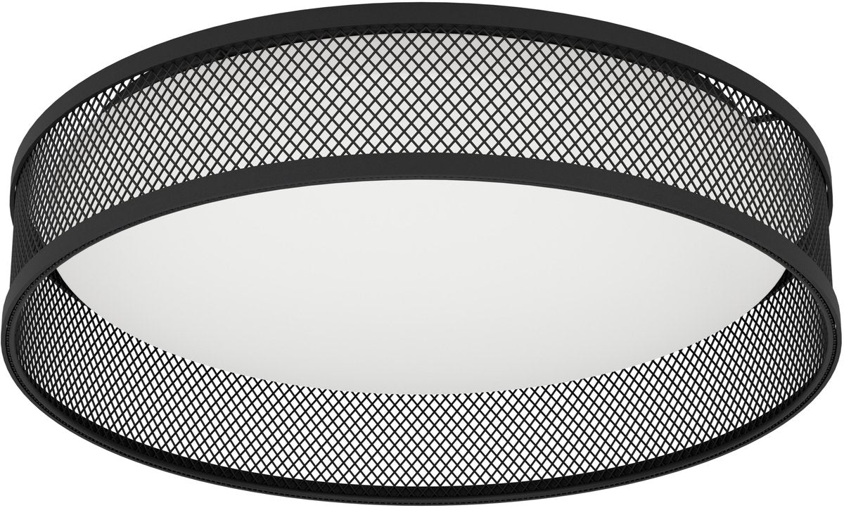 Eglo luppineria plafondlamp - led - ø 38,5 cm - zwart|wit - staal