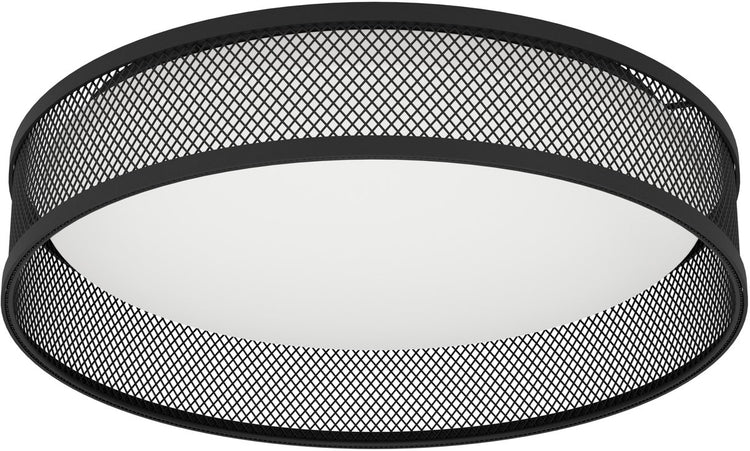 Eglo luppineria plafondlamp - led - ø 38,5 cm - zwart|wit - staal