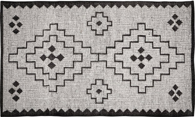 Alfombra Woood omari - yute de lana - negro natural - 1x160x230 cm