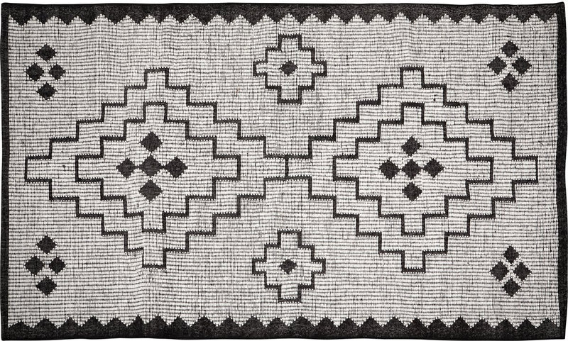 Alfombra Woood omari - yute de lana - negro natural - 1x160x230 cm