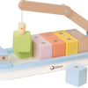 Classic world houten blokkenboot - speelgoedvoertuig