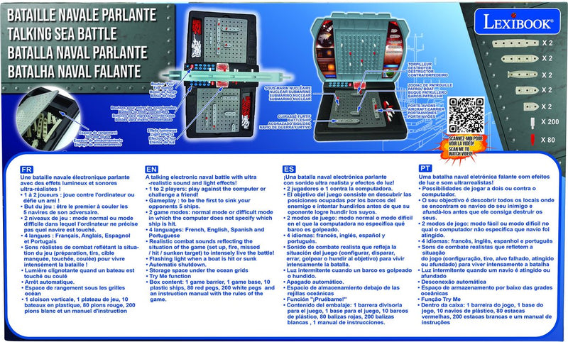 Lexibook Corazzata elettronica parlante illuminata - da 1 a 2 giocatori (fr en es pt)