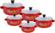Klausberg 7170 - Set padelle 10 pezzi - smalto - rosso
