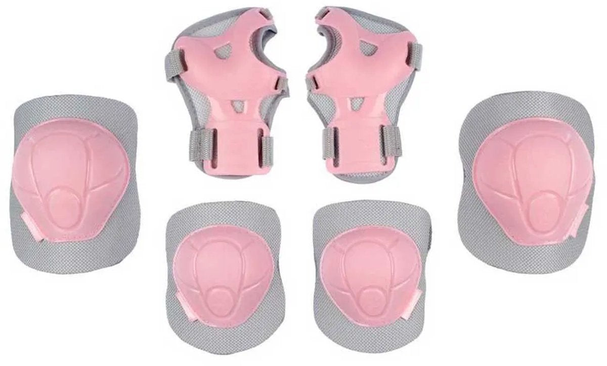 Nijdam skate beschermset kinderen - concrete rose - roze grijs - l
