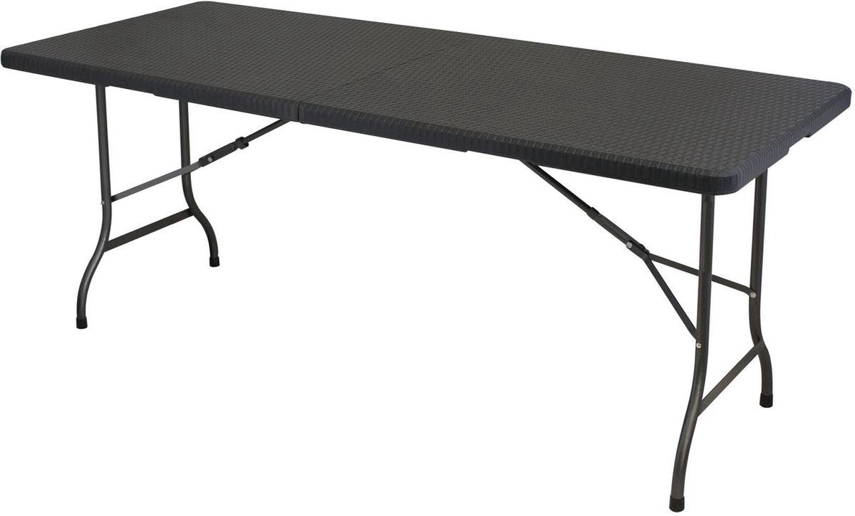 Eurotrail pavilion tafel rattan design - zwart