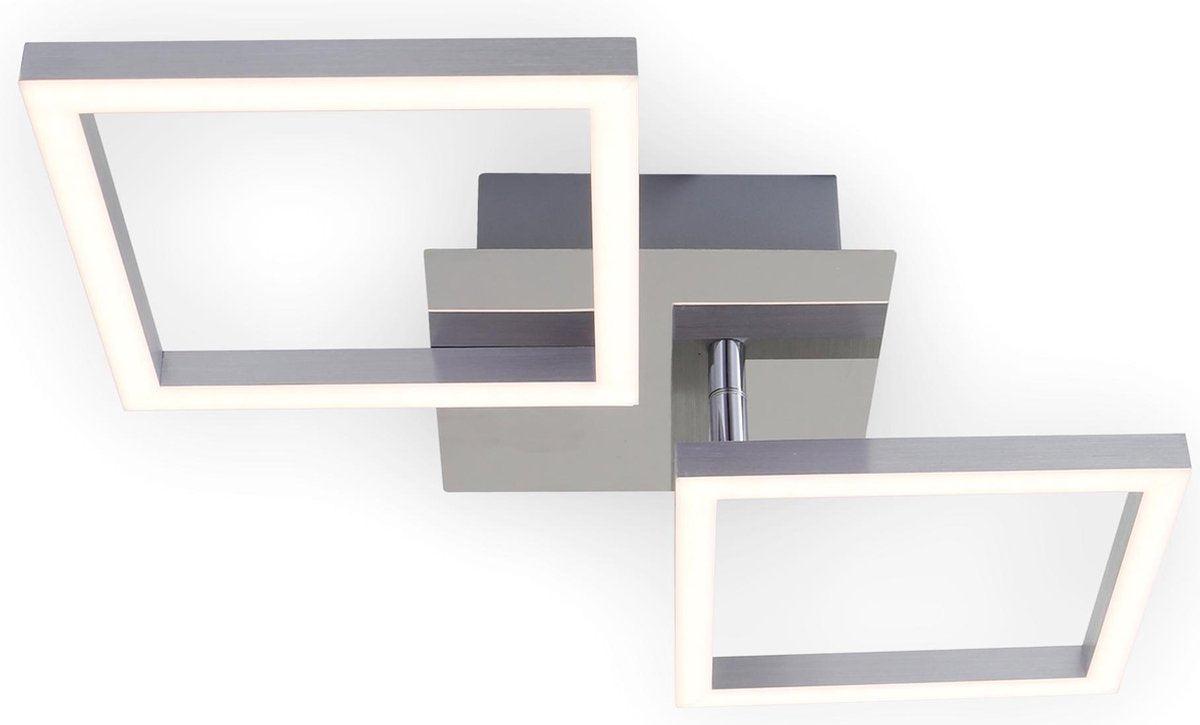 Struttura Briloner - lampada da soffitto - lampada da soffitto girevole - LED 16 watt - 1.200 lumen - 3.000 Kelvin - lampada da soffitto cromo-argento
