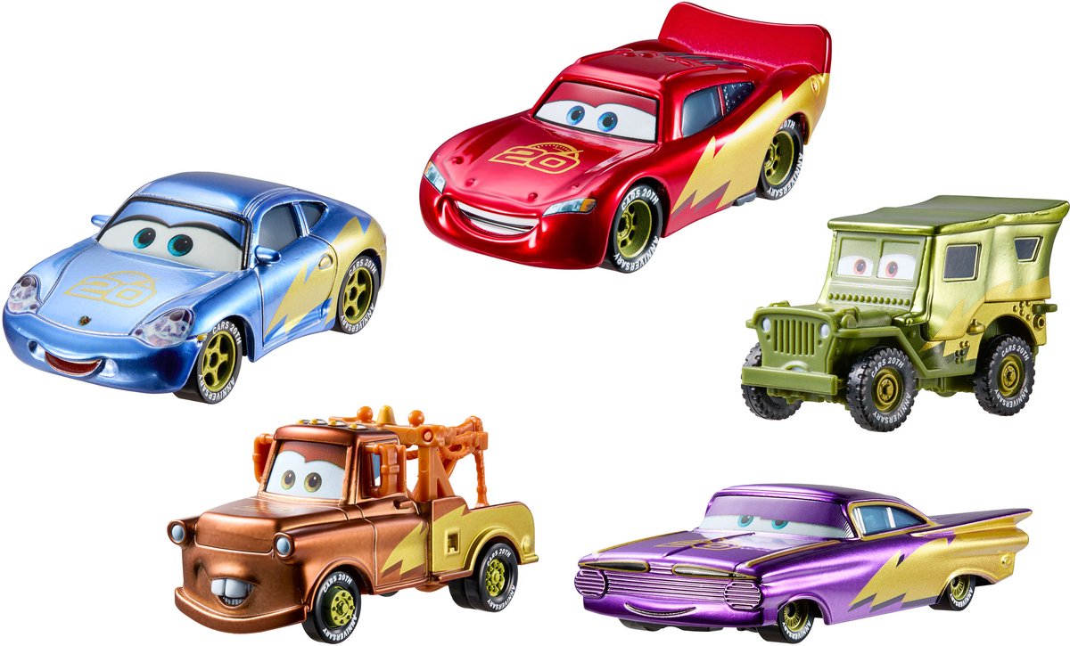 Mattel Disney y Pixar Cars compiten para celebrar el 20.º aniversario de Radiator Springs - Juego de 5