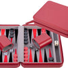 Engelhart backgammon reisspel met rits - rood