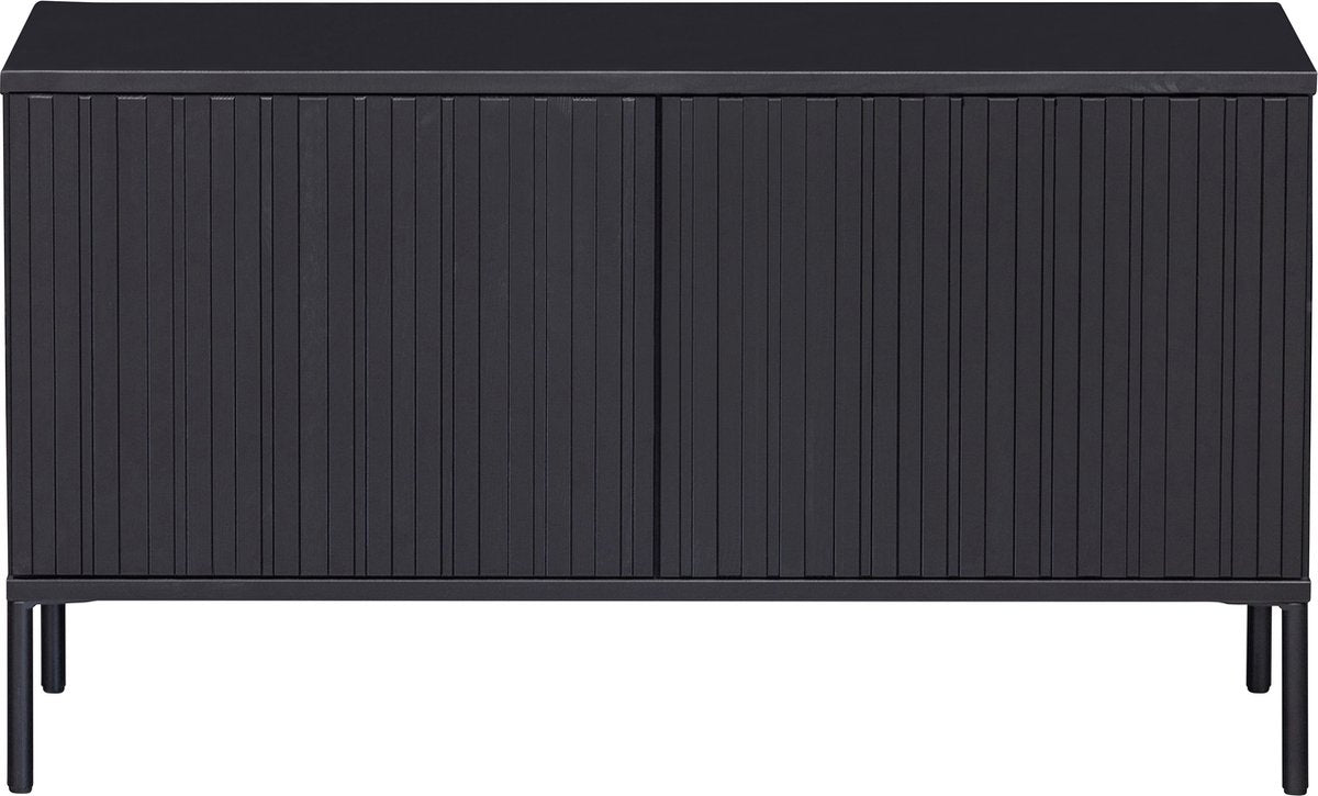 Mobile TV in legno con nuova incisione - pino - nero - 56x100x44