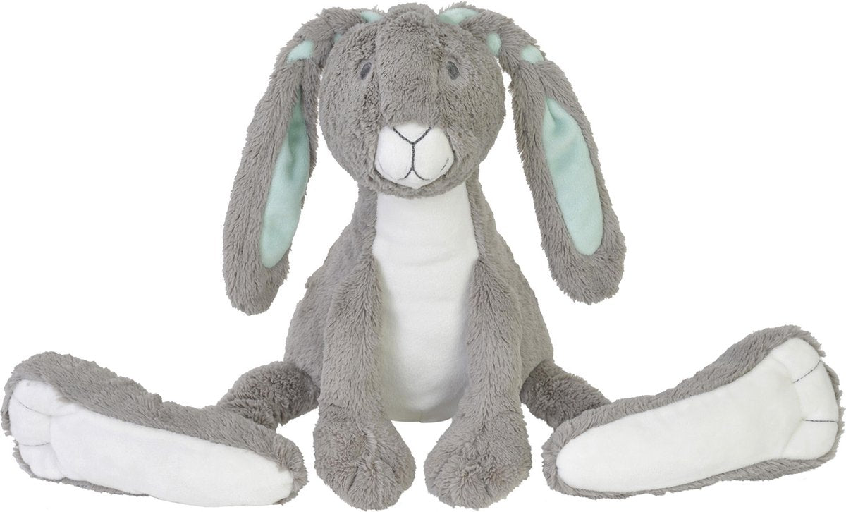 Happy horse konijn twine knuffel 42cm - grijs - baby knuffel