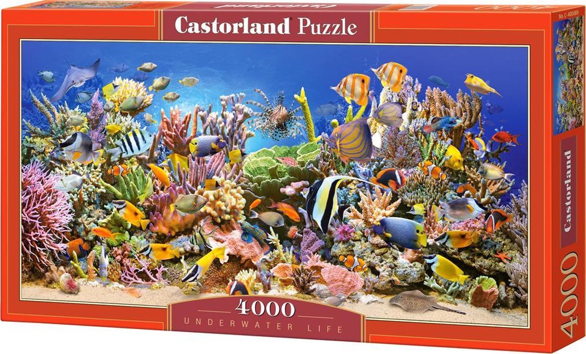 Castorland underwater life – puzzel – 4.000 stukjes – satijnen afwerking – perfecte pasvorm – europese kwaliteit