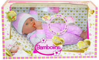 Dimian doll with bottle and baby sounds - amore - 36 cm.