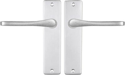 Starx door handle aluminum - door fittings - door handle with shield - door handle butterfly - 43 x 180 mm - ã˜ 18 mm
