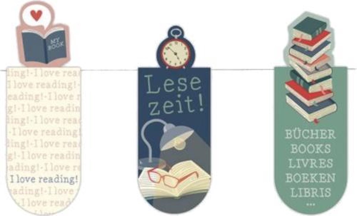 Set segnalibro Moses lettura ora magnetico 3 pezzi