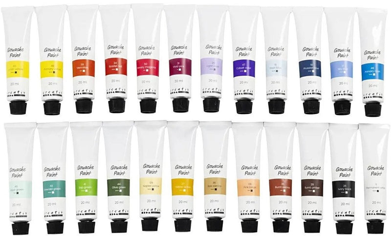 Pintura gouache Creativ company, varios colores, 24x20 ml 1 caja