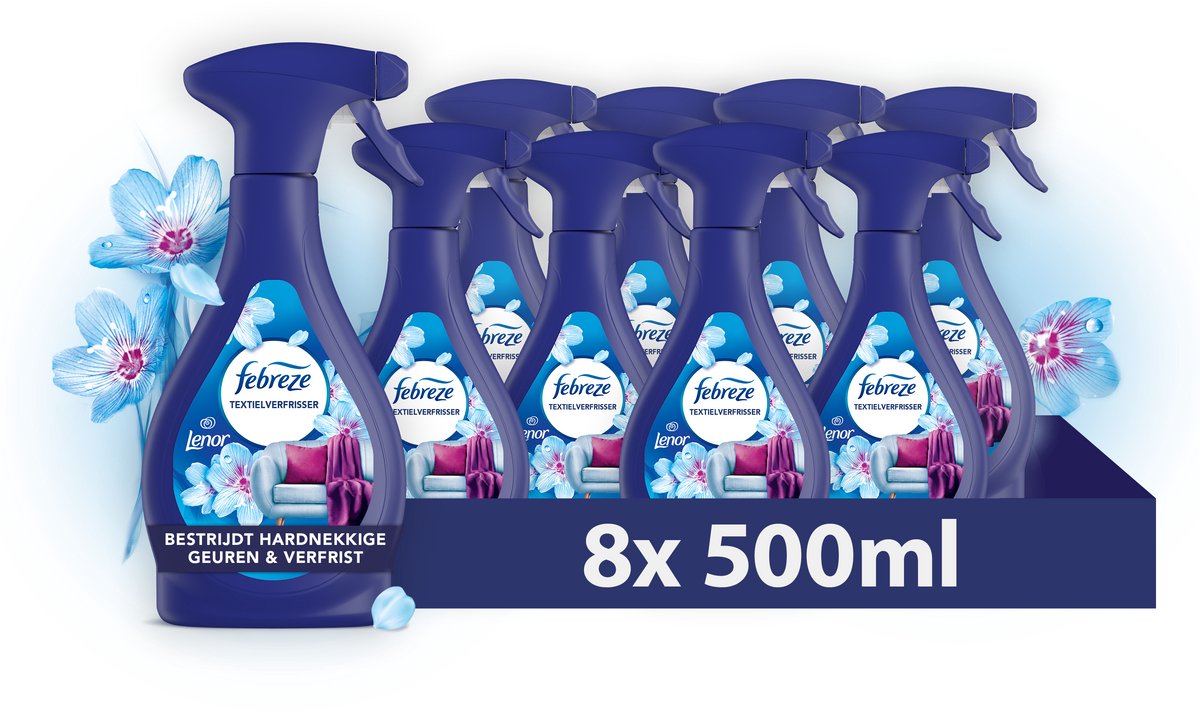 Febreze Ambi Pur Deodorante spray per tessuti - Lenor Awakening Spring - 8 x 500 ml