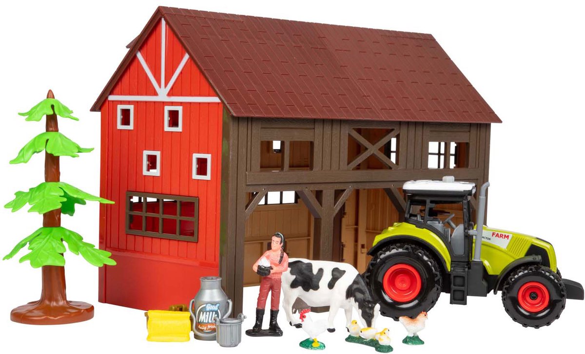 TOI-TOYS ACKERS VILLE Farm con Light and Sound Play set, 12dlg.