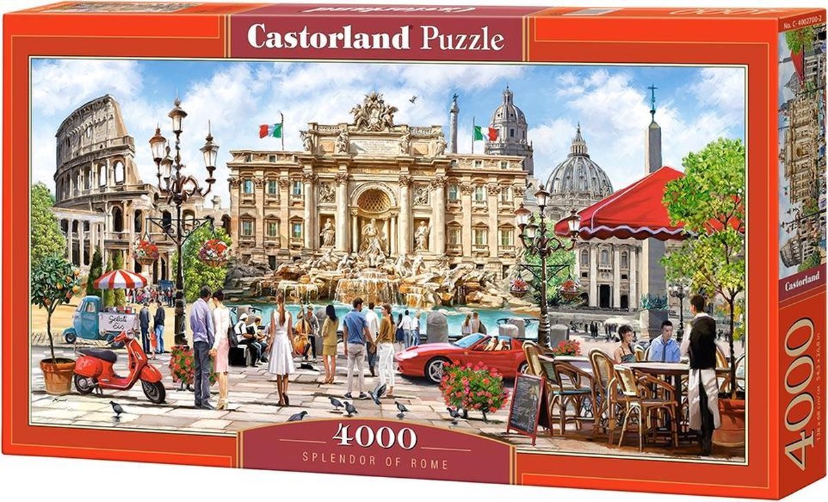 Castorland splendor of rome – puzzel – 4.000 stukjes – satijnen afwerking – perfecte pasvorm – europese kwaliteit